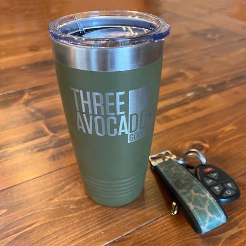 Three Avocados Tumbler - Olive Green