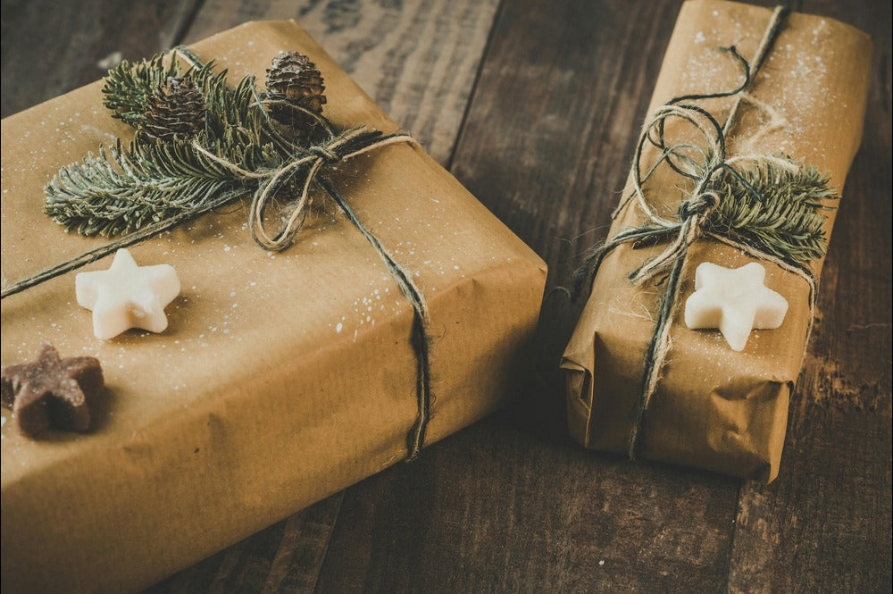 a picture of a wrapped coffee gift